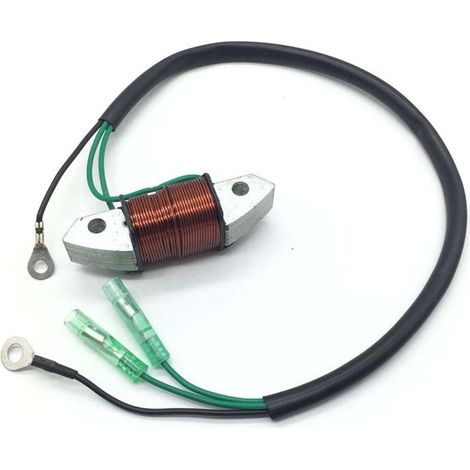 Bobine d'éclairage pour moteur hors-bord Yamaha deux temps 40HP E40X, compatible références 66T85533 et 66T-85533-00. (1/5)