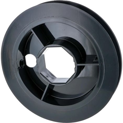 Poulie de guidage volet roulant sangle 12 à 15mm centre octogonal 40mm en plastique noir à clipser Fenêtre Store, Ø 160mm (1/4)