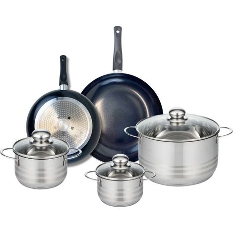 Ensemble de 2 Poêles de cuisson 24 et 28 cm et 3 faitouts 14, 16 et 24 cm Elo Prima Brillant (1/5)
