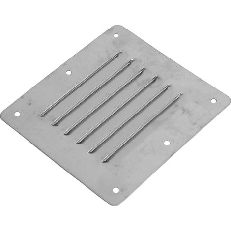 Grille d'aération marine rectangulaire en acier inoxydable avec persiennes (1/5)