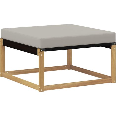 Maison Exclusive - Outdoor-Fußhocker Massives Akazienholz und Tex
