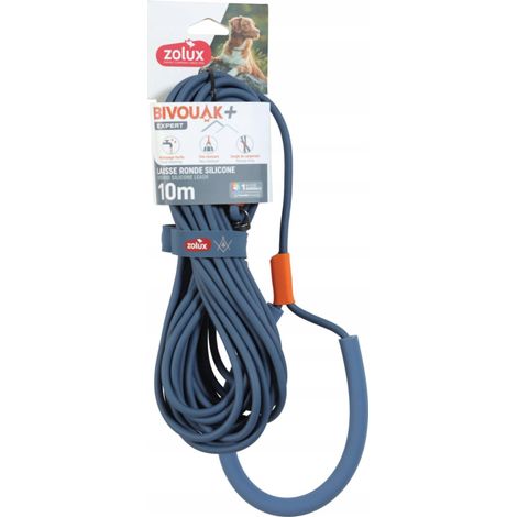 Zolux Bivouak Guinzaglio Rotondo in Silicone Blu 10 Metri