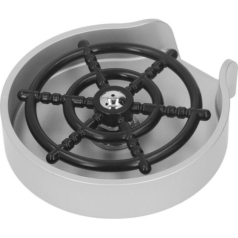 Lave-verres automatique haute pression pour évier de bar, nettoyeur de bouteilles de cuisine avec base ABS argentée (1/5)