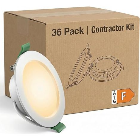Spot LED Encastrable, 4W, Blanc Chaud 3000K, 339lm, Plafonnier Encastré Intérieur 230V, Trou de perçage Ø75-80mm (1/5)
