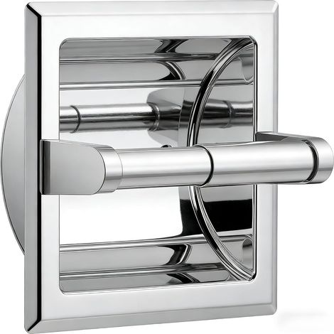 Integrierter Toilettenpapierhalter, langlebiger Toilettenpapierrollenhalter aus Edelstahl, Wandmontage, platzsparend im Badezimmer, mit Montagehalterung, Einsatz für den Wand-Toilettenpapierspender, v