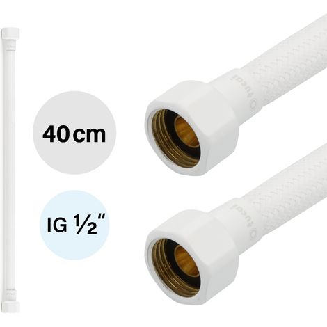 Flexschlauch DN8 IG/IG 1/2" Weiss Matt 400mm (1/5)