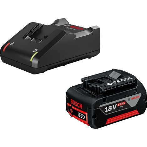 Kit di avviamento batteria Bosch GBA / 1 batteria da 5,0 Ah + caricabatterie GAL 18V-40