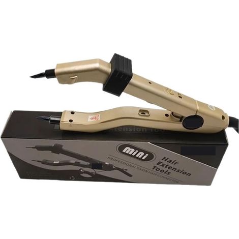 Température Réglable 220 ℃ Mini Chauffage Intelligent Outil D'extension De Cheveux À La Kératine Pointe Pointue Fer Extension Fusion Liaison Gain Temps Efficace(Glod) (1/5)