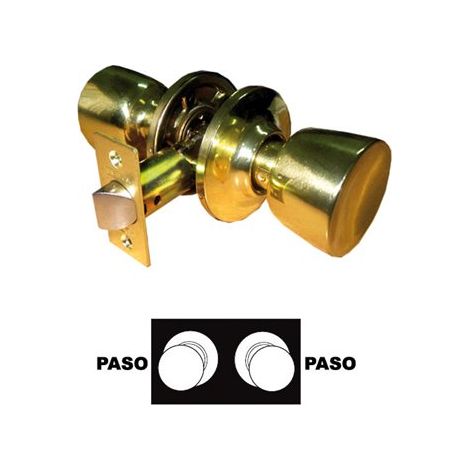 Tesa R.3505-60.70 Bouton de passage en laiton mat - TESA 3505 - Bouton rotatif tulipe pour portes de passage (1/9)