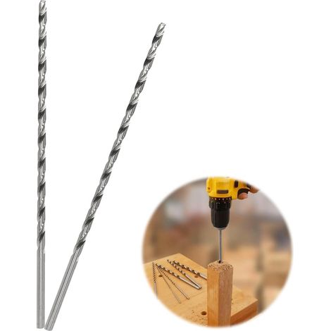 2 brocas helicoidales de 5 mm de largo, brocas de acero con alto contenido de carbono, accesorios para taladrar madera, plástico y aluminio.