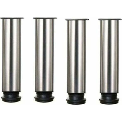 Set of 4 furniture legs - stainless steel - height adjustable by 25 cm - ideal for sofas, tables, cabinets (1/4)