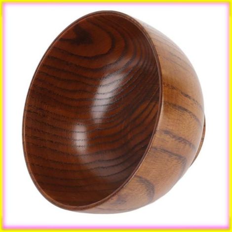 keenso bol en bois de style japonais Bol en Bois Japonais, Bol à Nouilles, Bol à Riz, Saladier avec un Grain de Bois art bol (1/5)