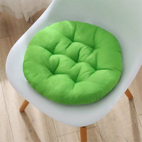 Coussin De Chaise - Rond - 40 Cm De Diamètre - Rembourrage Haute Densité - Pour Jardin Salon Bureau - Gris - 2 Pièces (1/5)