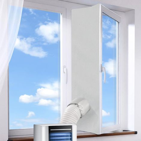 Kit de sellado para ventanas de aire acondicionado portátil de 400 cm (157"), kit de sellado para conductos de ventilación de aire acondicionado/secadora (1/5)