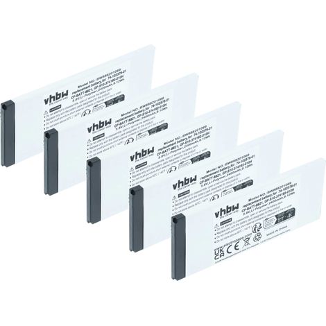 vhbw 5x Akku kompatibel mit Cisco 8800 Handy Smartphone Telefon (2400 mAh, 3,8 V, Li-Polymer) (1/5)