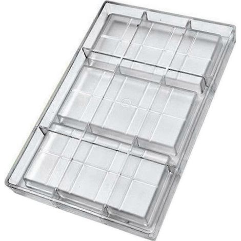 Moule à barres de chocolat en polycarbonate pour la fabrication de bonbons, la pâtisserie et les friandises, appareil durable pour les boulangeries professionnelles. (1/5)