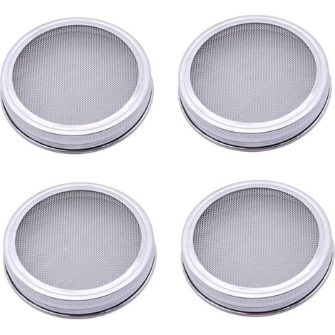 Filiyano-Lot de 4 bouchons de germination en acier inoxydable 304 avec filtre intégré. (1/5)