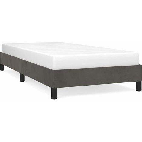 Giroletto senza Materasso Grigio Scuro 80x200 cm Velluto vidaXL (1/5)