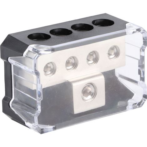 Jeffergarden Bloc de distribution d'énergie 1 voie en 4 voies, bote de connexion de répartiteur d'ampli stéréo Audio de voiture (1/4)