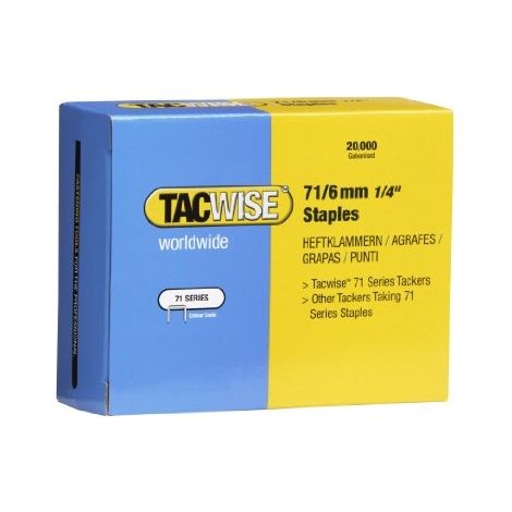 TACWISE BOÎTE DE 20 000 AGRAFES TYPE 71 6 MM