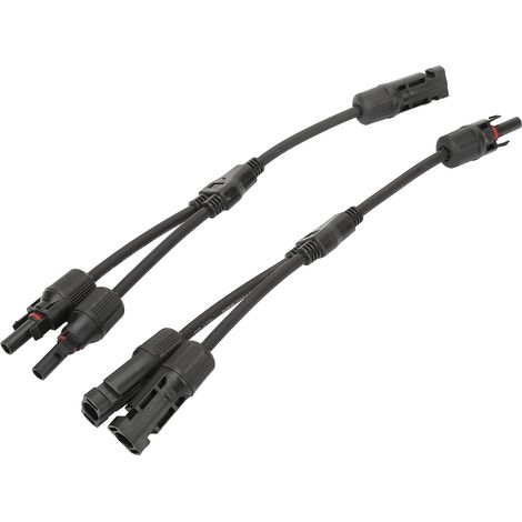 1 Pair Y Branch Connector Solar Panel Adapter Cable Splitter (1/5)