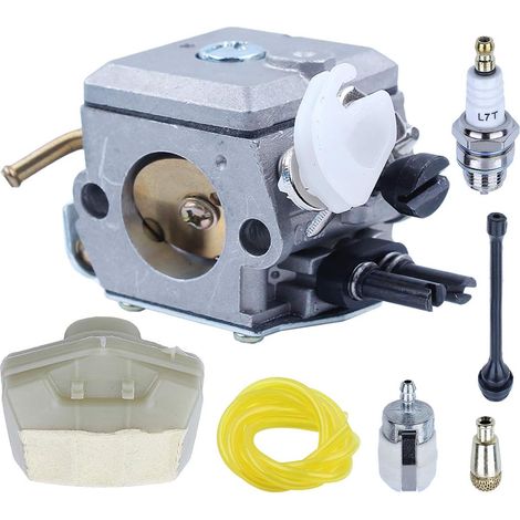 Pour carburateur de tronçonneuse Husqvarna 365 362 371 372 372XP Remplacement de carburateur Walbro Coupe-bordure Tronçonneuse Outils de réglage Kit de reconstruction d'alimentation Tuyau de carburant (1/5)