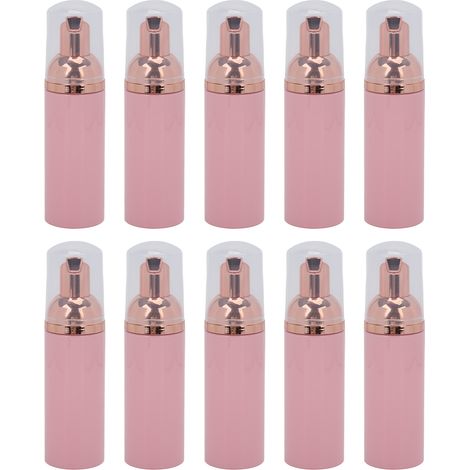 10 Bouteilles Mousseuses 50ml PET Transparent à Pompe Pressée, Grande Ouverture pour Shampoing Moussant, Design Durable (1/5)