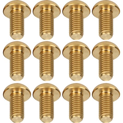 Lot de 12 vis pour disques de freins de vélo en alliage de titane, M5x10 mm, couleur or (1/5)