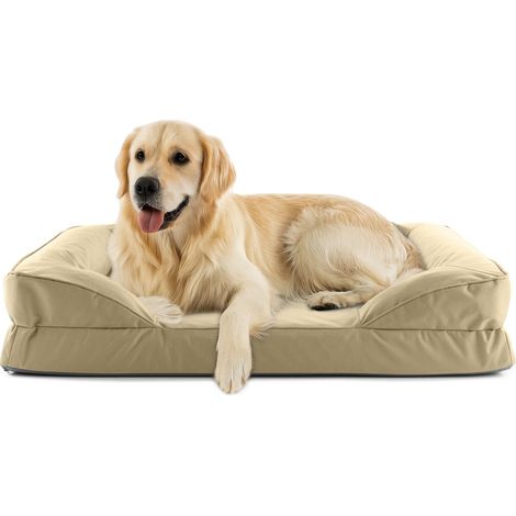 Lit orthopédique pour l'intérieur et l'extérieur - Canapé Ergonomique pour Chien - 110 x 75 cm - Idéal pour Les Grands Chiens - Fond antidérapant - Rembourrage et Housse lavables - Panier (1/5)