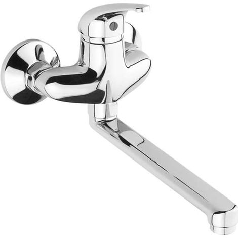 Jika Dino - Grifo de lavabo con caño giratorio, paso 10 cm, cromo H3517270043101 (1/2)