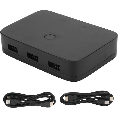2-Port HDMI KVM-Switch mit USB-Freigabe für Maus, Tastatur und Drucker für 2 Computer (1/5)