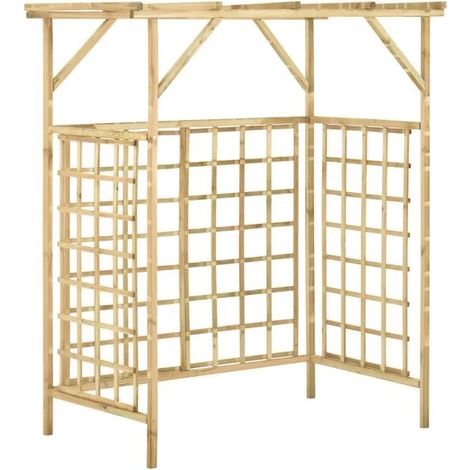 Pergola de jardin à double paroi. Fabriquée en bois de pin imprégné. (1/5)