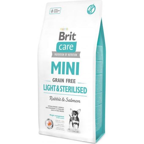 Brit Care - Mini alimento ligero y esterilizado, hipoalergénico, sin cereales, 7 kg