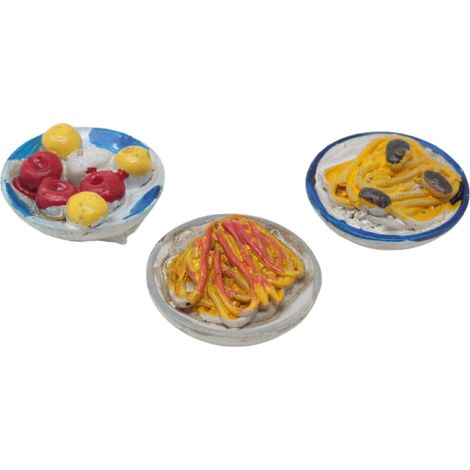 Piatti con Alimenti in Resina per Presepe Set 3 Pezzi 11825 (1/4)