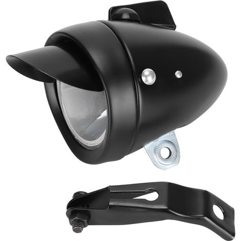 Feu Avant Vélo - LED Blanc - Angle de Vision 160° - Corps Métallique - Pour Vélo Fixie ou Route - 1 Pièce