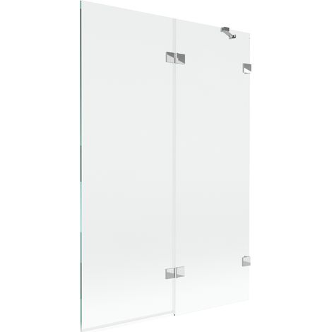 Paroi de baignoire Mexen Lunar 2 volets droite 120 x 150 cm, transparent, chrome - 897-120-100-01-00-P (1/5)