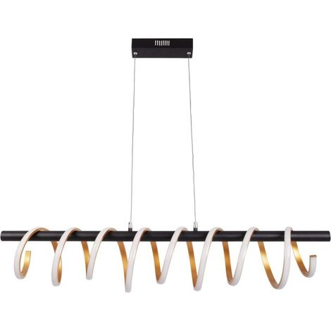 Suspension LED Design Moderne 100 cm Métal Noir Or Blanc Dimmable pour Salon et Cuisine - PANGIVO (1/5)