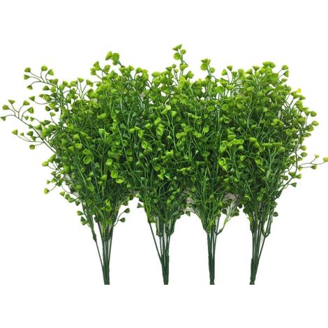 Arbusti e cespugli artificiali, piante finte verdi in plastica per interni ed esterni, matrimoni, giardini domestici, verande, cucine, uffici, centrotavola, composizioni, decorazioni natalizie - Verde (1/5)