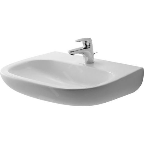Duravit D-Code - Lavabo Med, 550x430 mm, avec 1 trou, blanc alpin 23115500002 (1/4)