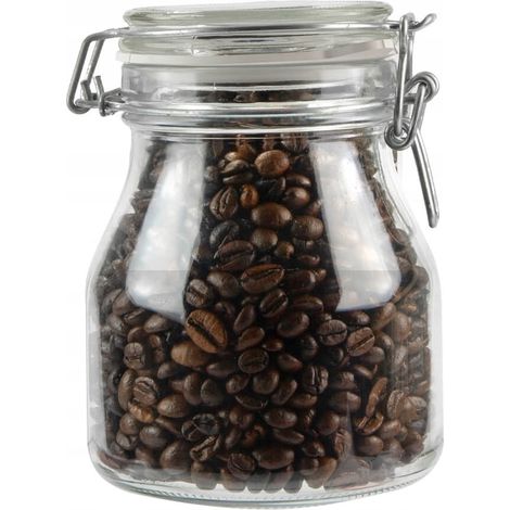 Tarro hermético de cristal con tapa de cristal de 790 ml - Recipiente para alimentos