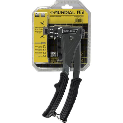 RIVETTATRICE PROFESSIONALE COMPATTA REGOLAZIONE SFORZO RIVETTI 2,4-4,8mm MUNDIAL (1/3)