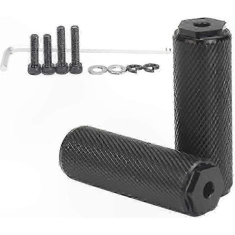 Zylindrische Stunt Cavaliers für Mountainbikes, Pedalzubehör aus Aluminiumlegierung, 6-mm-Schrauben und Werkzeug inklusive, kleines Loch (Schwarz) (1/3)