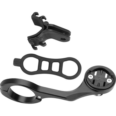 Support d'extension pour caméra d'action, lampe torche et compteur de vélo en alliage d'aluminium (noir, pour Garmin IGPS) (1/5)