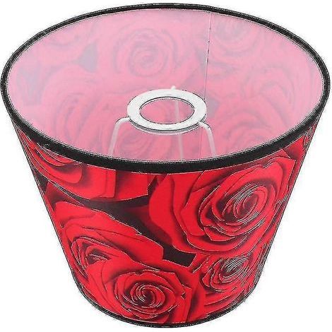 Abat-jour rouge foncé 24 x 20 cm, douille E27, abat-jour en tissu pour lampe domestique