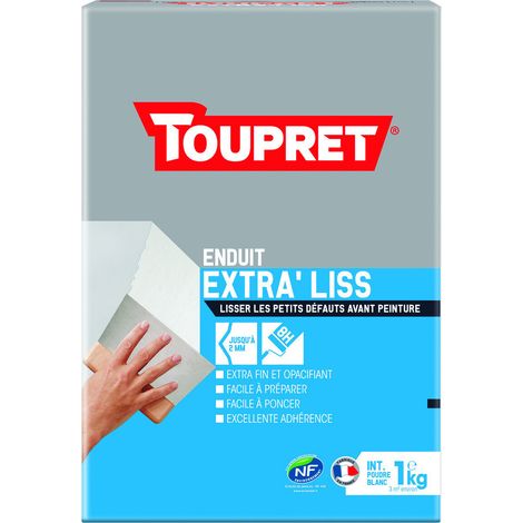 ENDUIT DE LISSAGE POUDRE EXTRA'LISS TOUPRET 1KG BCLIS01 (1/2)