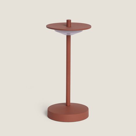 Lámpara de Mesa LED Portátil para Exterior Metal con Batería Recargable Estepona Terracota