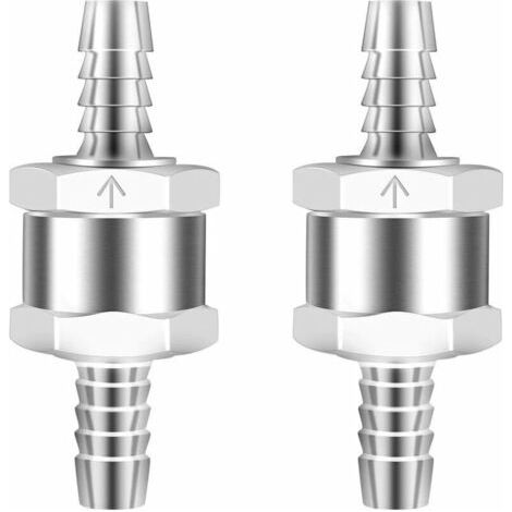 Clapet anti-retour 2 pièces 8mm soupape de carburant en alliage d'aluminium clapet anti-retour à sens unique pour carburateur Diesel essence systèmes de carburant basse pression clapets anti-retour (1/5)