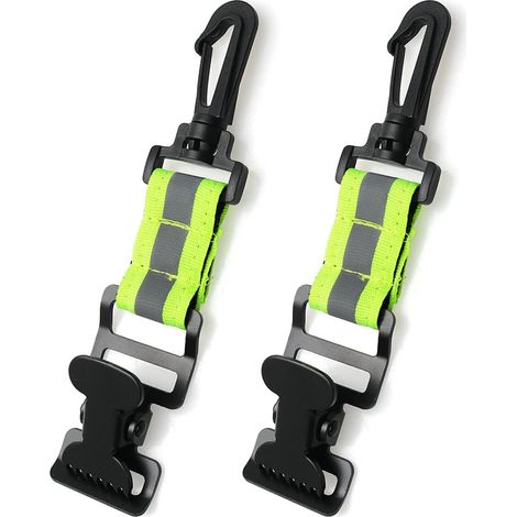 2 Stück Feuerwehr Handschuhhalter, Reflektierende Streifen Handschuh Clip mit Metallspange Handschuh Halterung Gürtel für Handschuhe Handtuch Masken (1/5)
