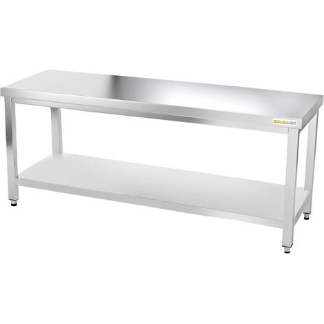 Table de travail en inox 1800 x 700 mm PREMIUM - GOLDINOX (1/4)