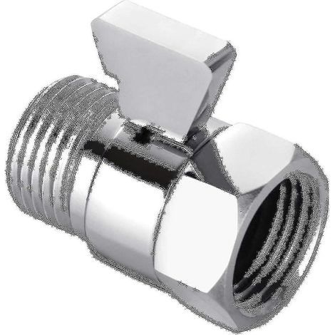 Robinet d'arrêt de débit d'eau, régulateur de pression d'eau réglable en laiton, compatible avec pommeau de douche à main et pulvérisateur de bidet (1/5)